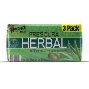 BONAMARK jabon de tocador herbal 3pack 150gr cu