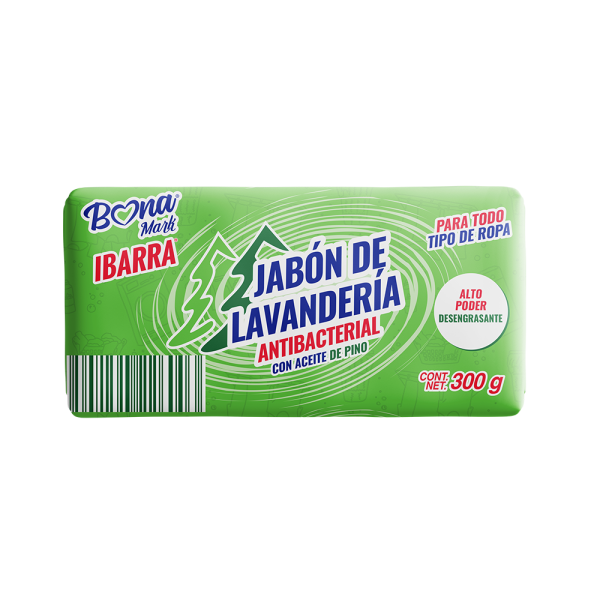 Detergente en Barra con Pino Antibacterial BONAMARK 300 gr