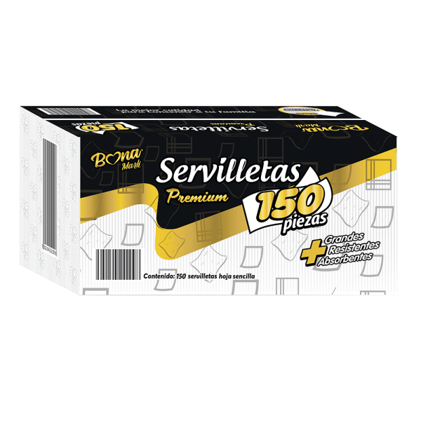 Servilletas Premium BONAMARK 150 hs