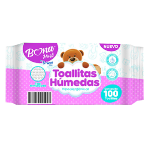Toallitas Húmedas Hipoalergénicas BONAMARK 100 pzs