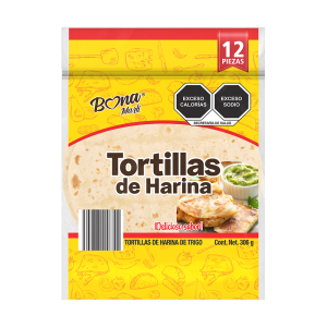 Tortilla harina de trigo BONAMARK 12 pzas 306 g