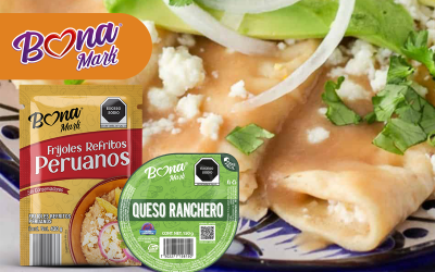 Receta de Enfrijoladas con Frijoles Peruanos y Queso BONAMARK